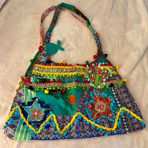 Fun embellished bohemian style bag